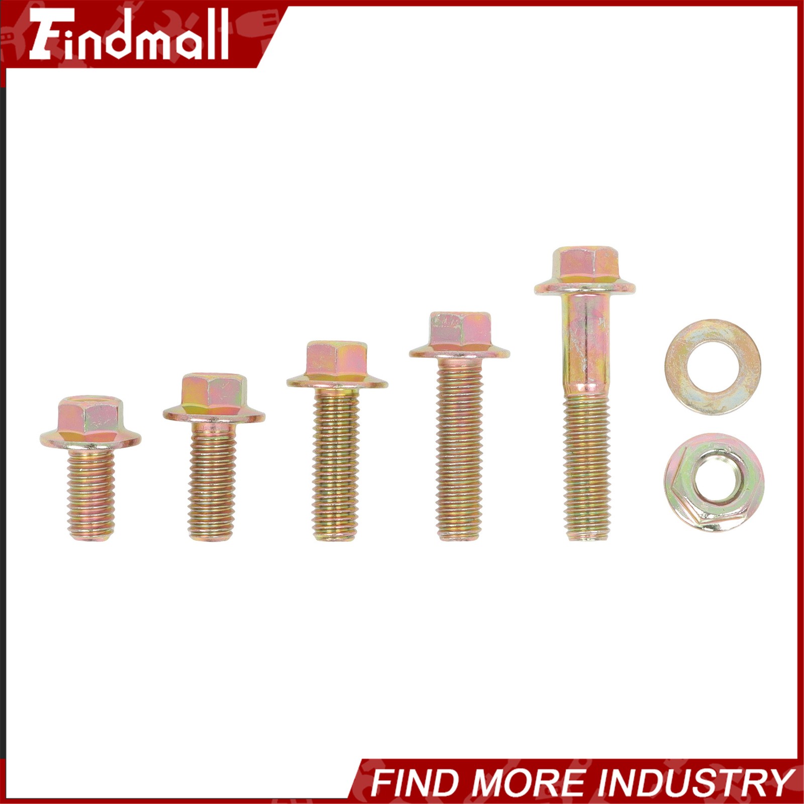 521 x M10 M8 M6 Flange Bolts Assortment Kit 8.8 Grade Alloy Steel for Industrial