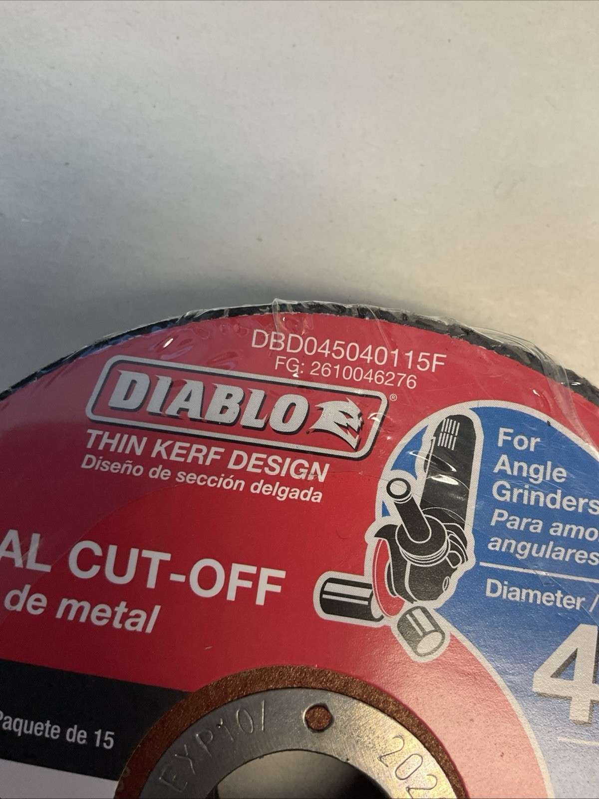 15 DIABLO 4-1/2″ X .040″ THIN KERF METAL/STAINLESS ANGLE GRINDER CUT-OFF WHEELS