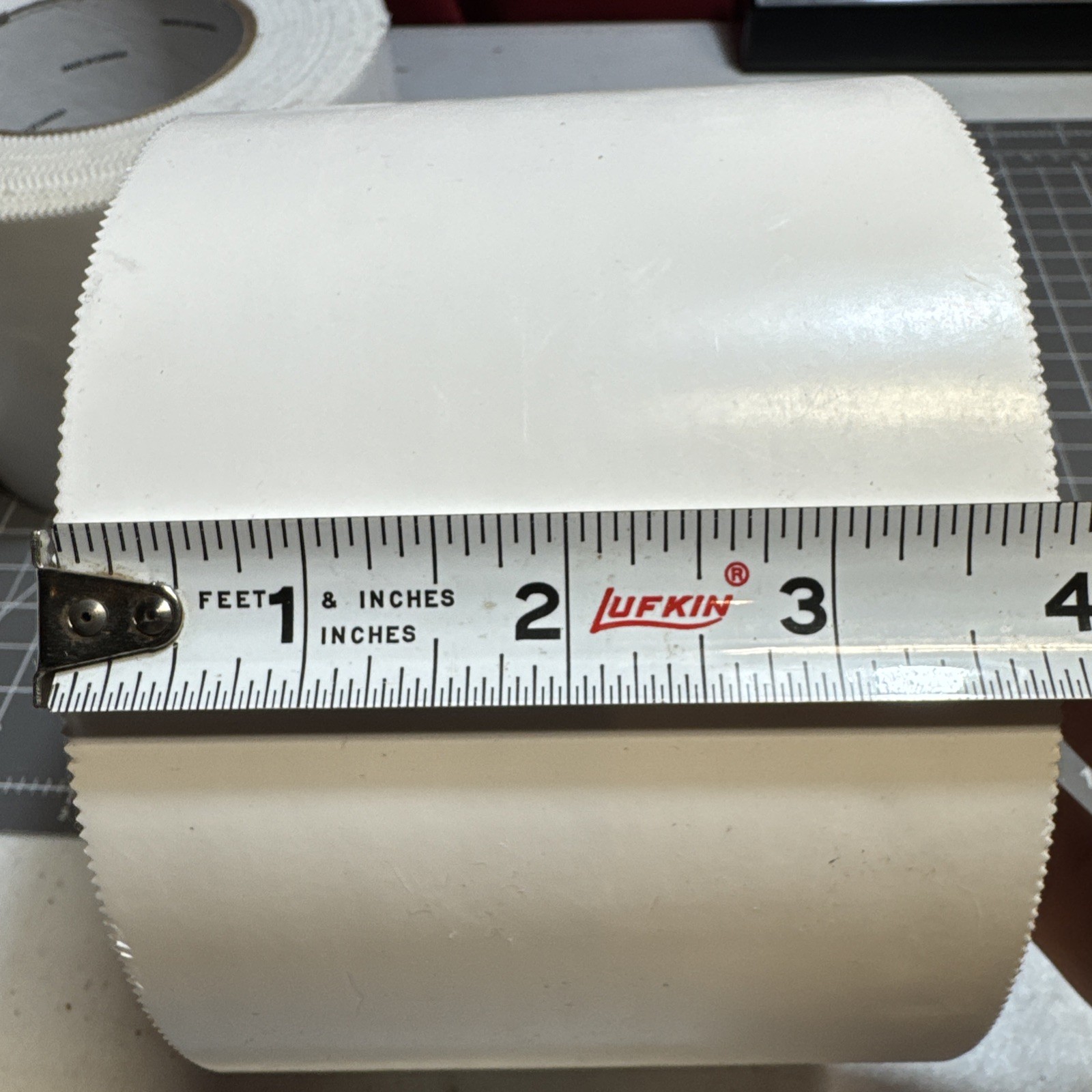 2 Rolls White UV Poly Tape 3-7/8 » x 180 Feet Smooth Gloss Finish Heavy Duty
