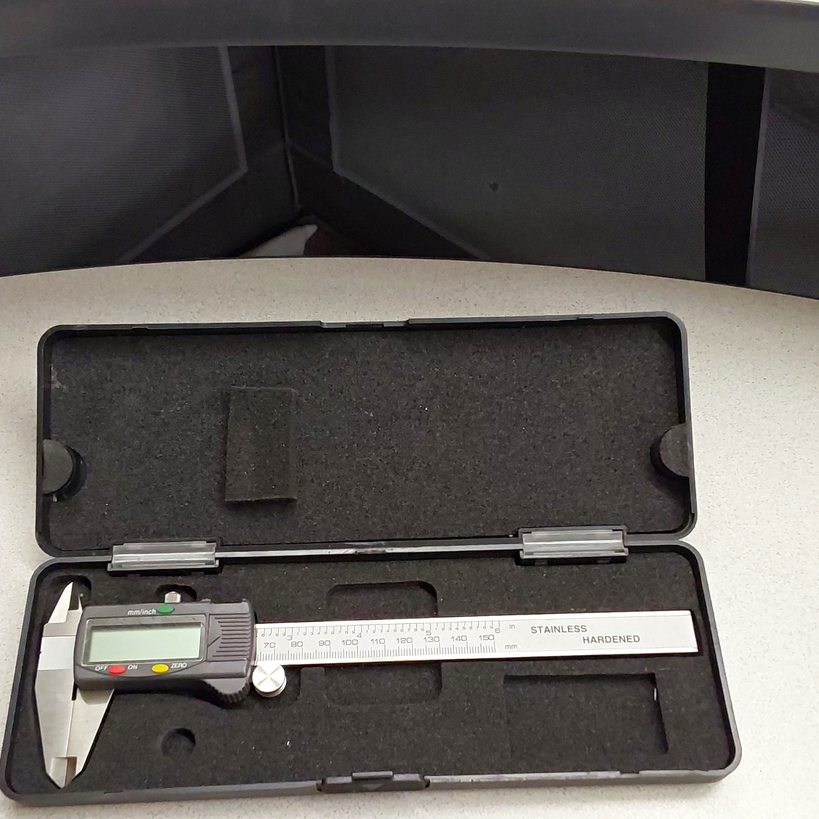 Stainless Hardened Digital Caliper 0-6 in Range, 0.0005 in Resolution, Case
