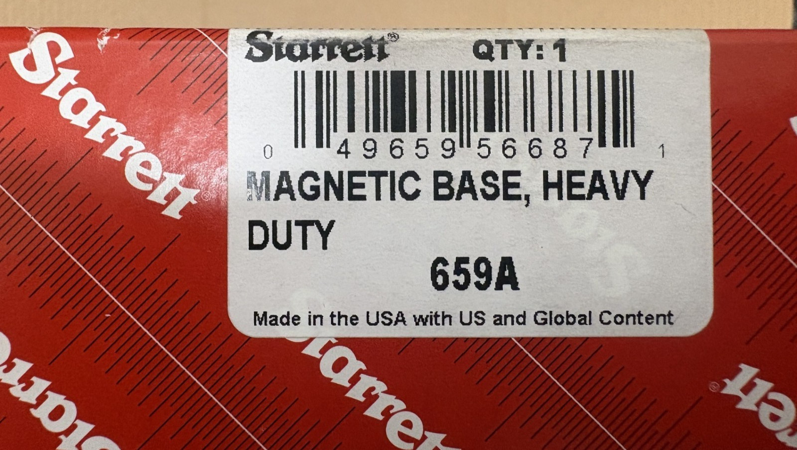 STARRETT #659A HEAVY DUTY MAGNETIC BASE INDICATOR HOLDER NEW IN BOX