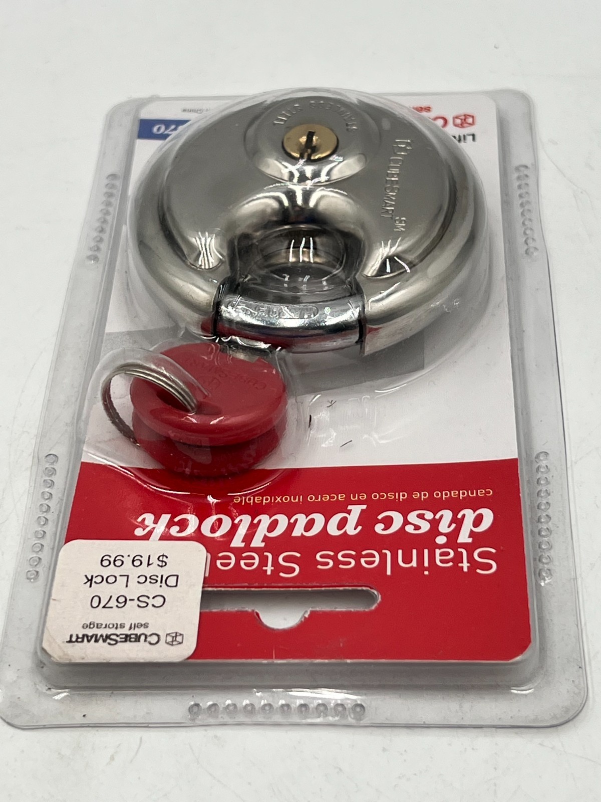 Heavy Duty Disc Padlock 2.75″ Stainless Steel Shed Gate Trailer Lock NEW