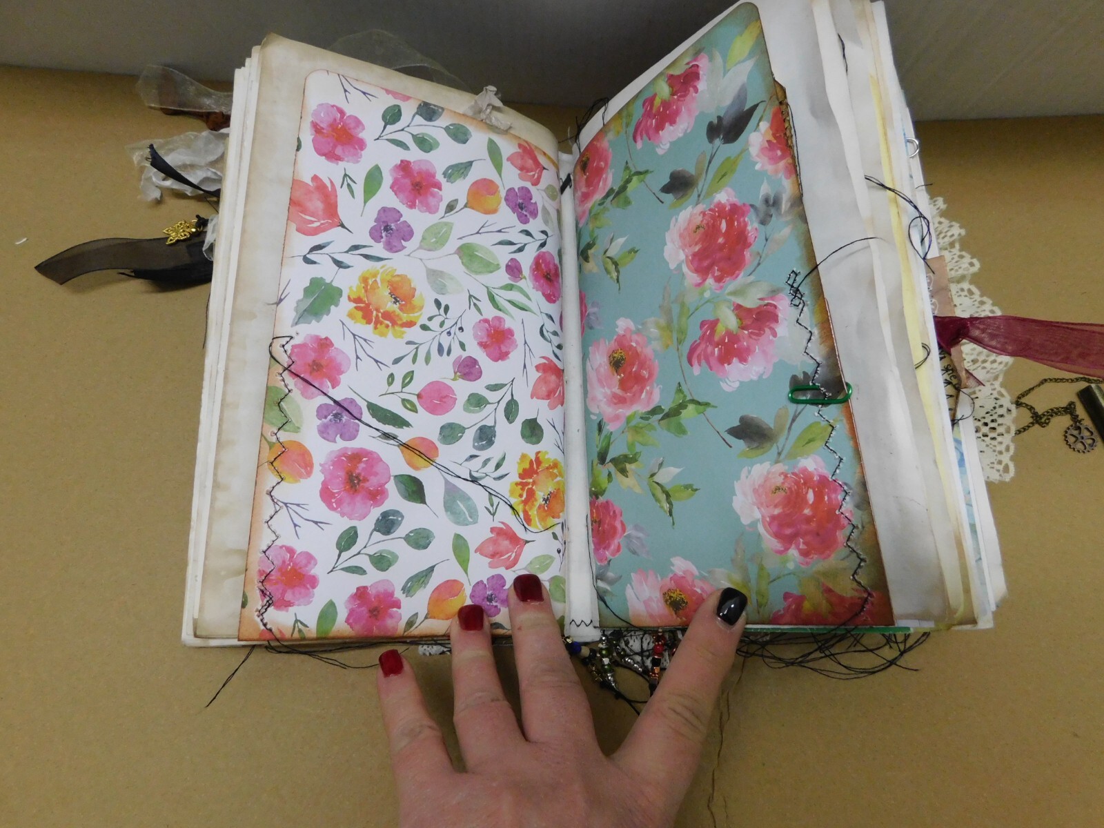 Junk Journal Handmade Chunky Vintage Style Handmade Hardcover /Ephemera Biege