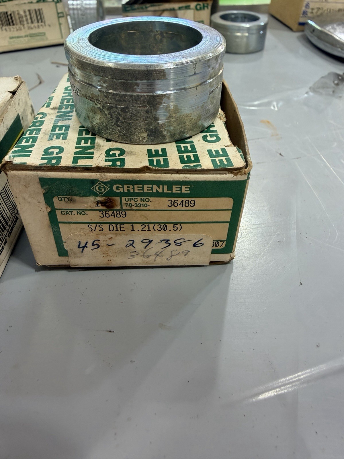 Greenlee 36489 Slug-Splitter Die 1.21″ 30.5mm Stainless Steel Knockout Die NOS
