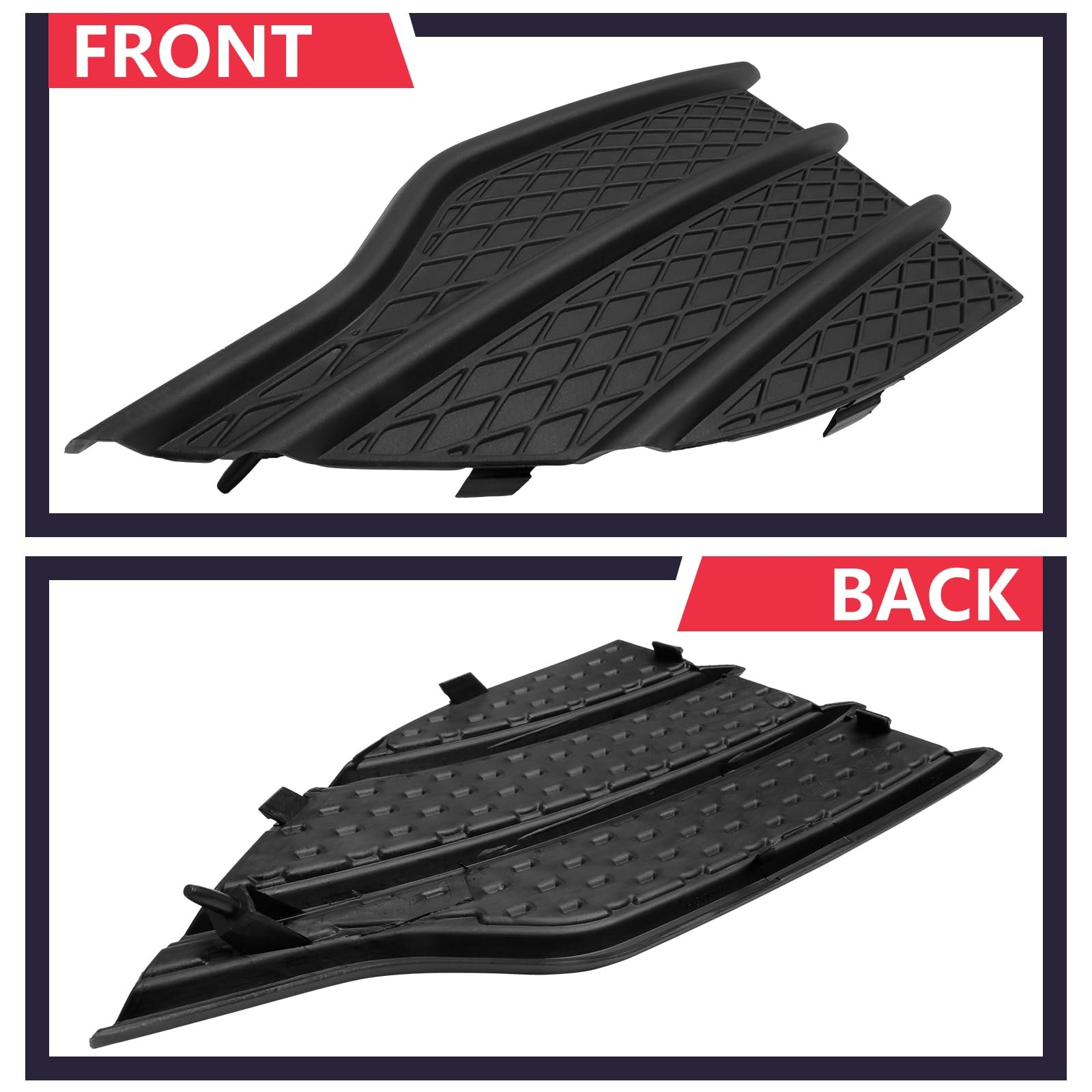 Front Lower Bumper Cover Insert Fog Lamp Trim Driver LH 2013-2016 Ford Escape