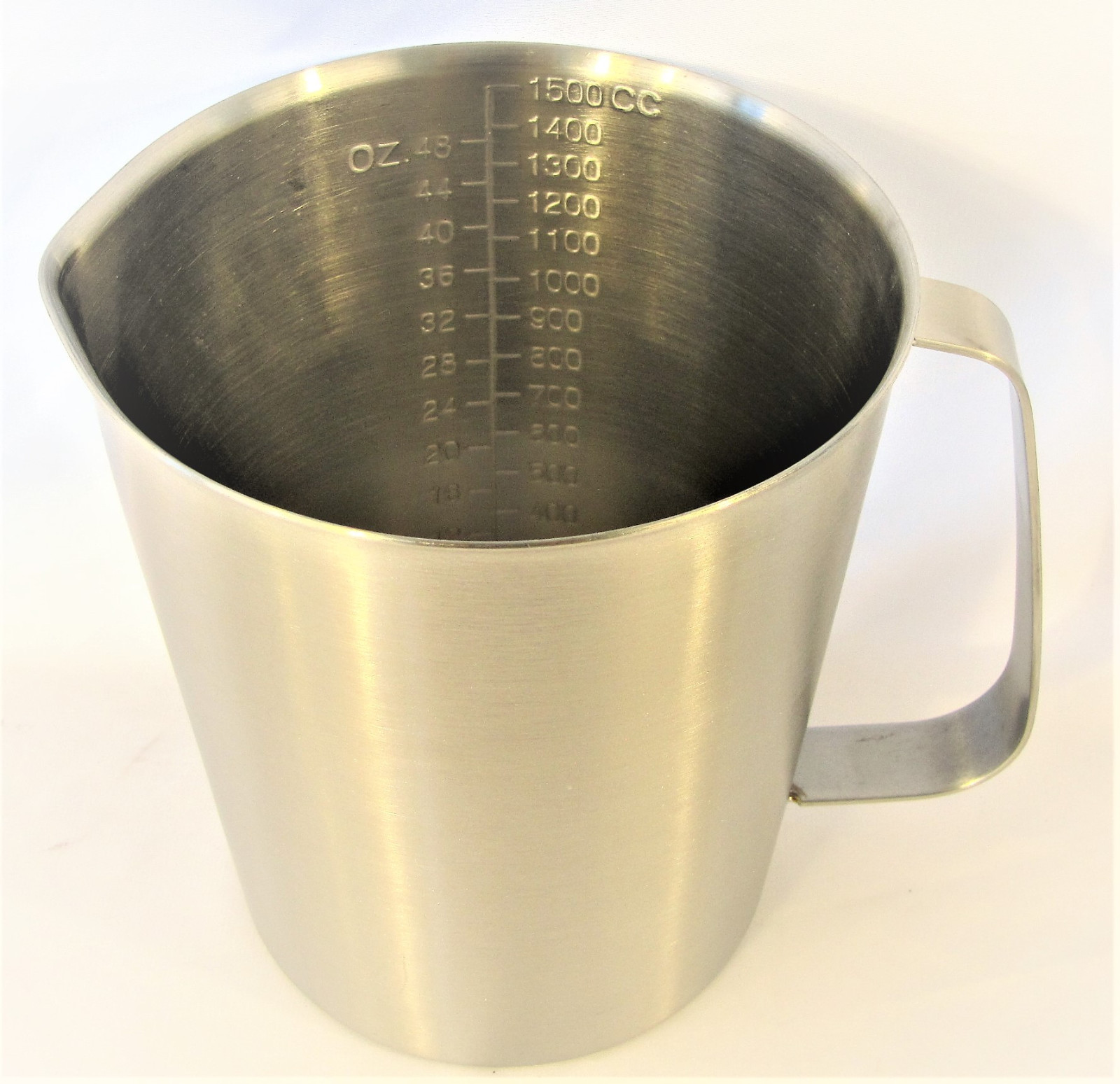 Stainless Steel Beaker Cup Mug 500-2000 ml 16-64 oz Lab Measuring Pitcher Handle