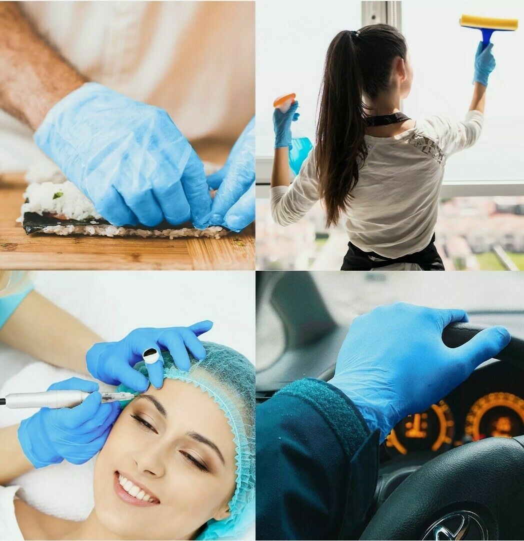 1000Pcs Disposable Synmax Vinyl Exam Gloves Latex-Free & Powder-Free -Medium