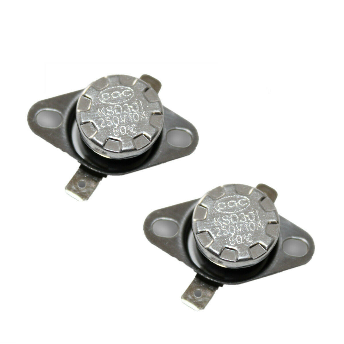 2Pcs KSD301 N.C 90°C Thermostat Temperature Thermal Control Switch 10 Amp 250V