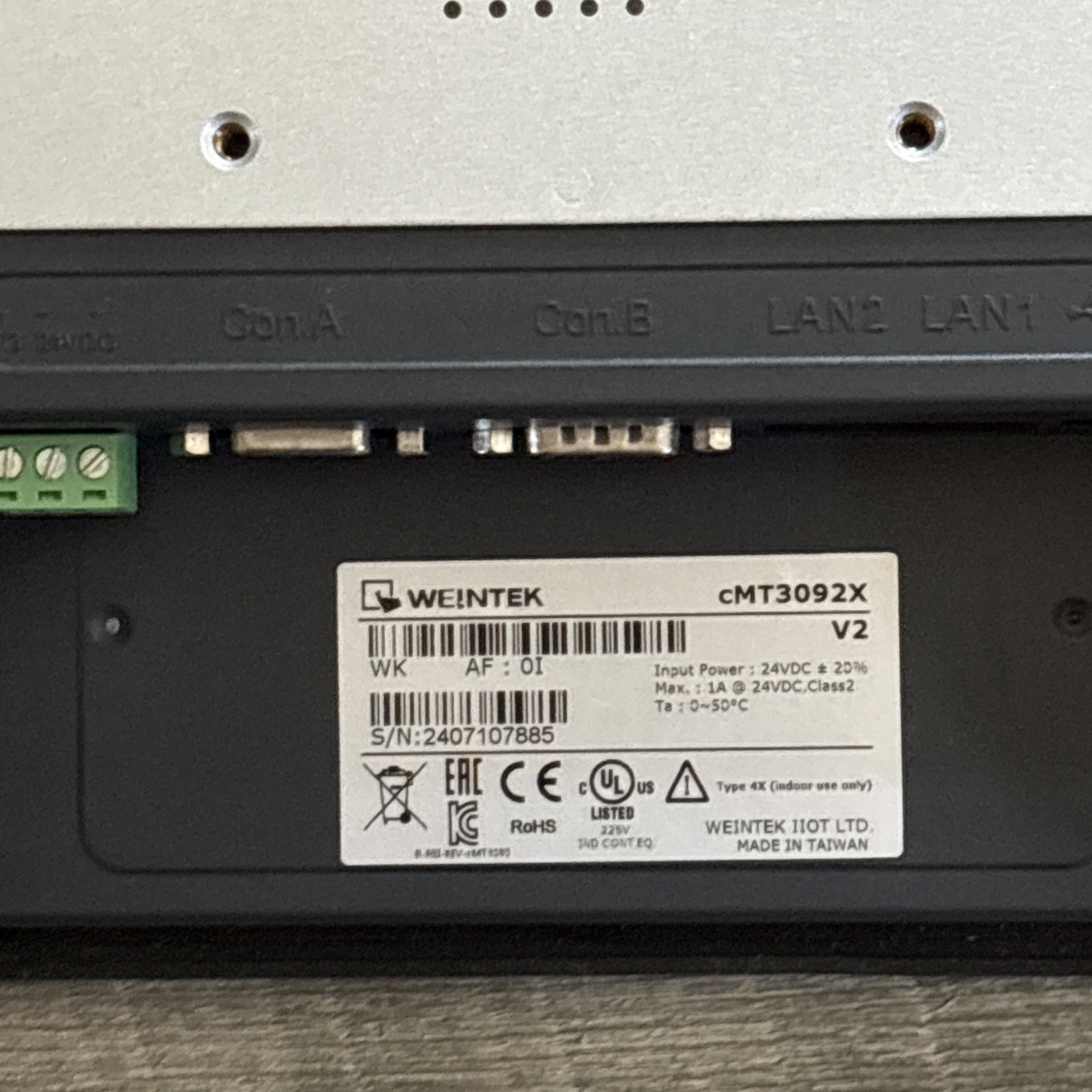 Maple Systems WEINTEK CMT3092X With Cracked Screen everything Else Is Functional