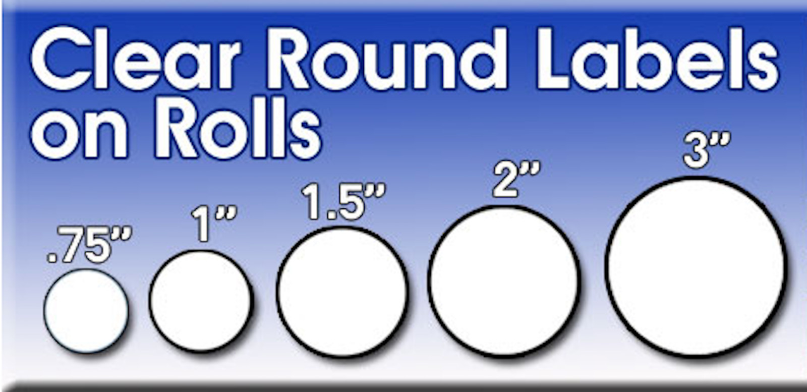 CLEAR 1/2″ Round Tab Mailing Envelopes Seal Gift Boxes Labels | 1000 Labels 1 RL