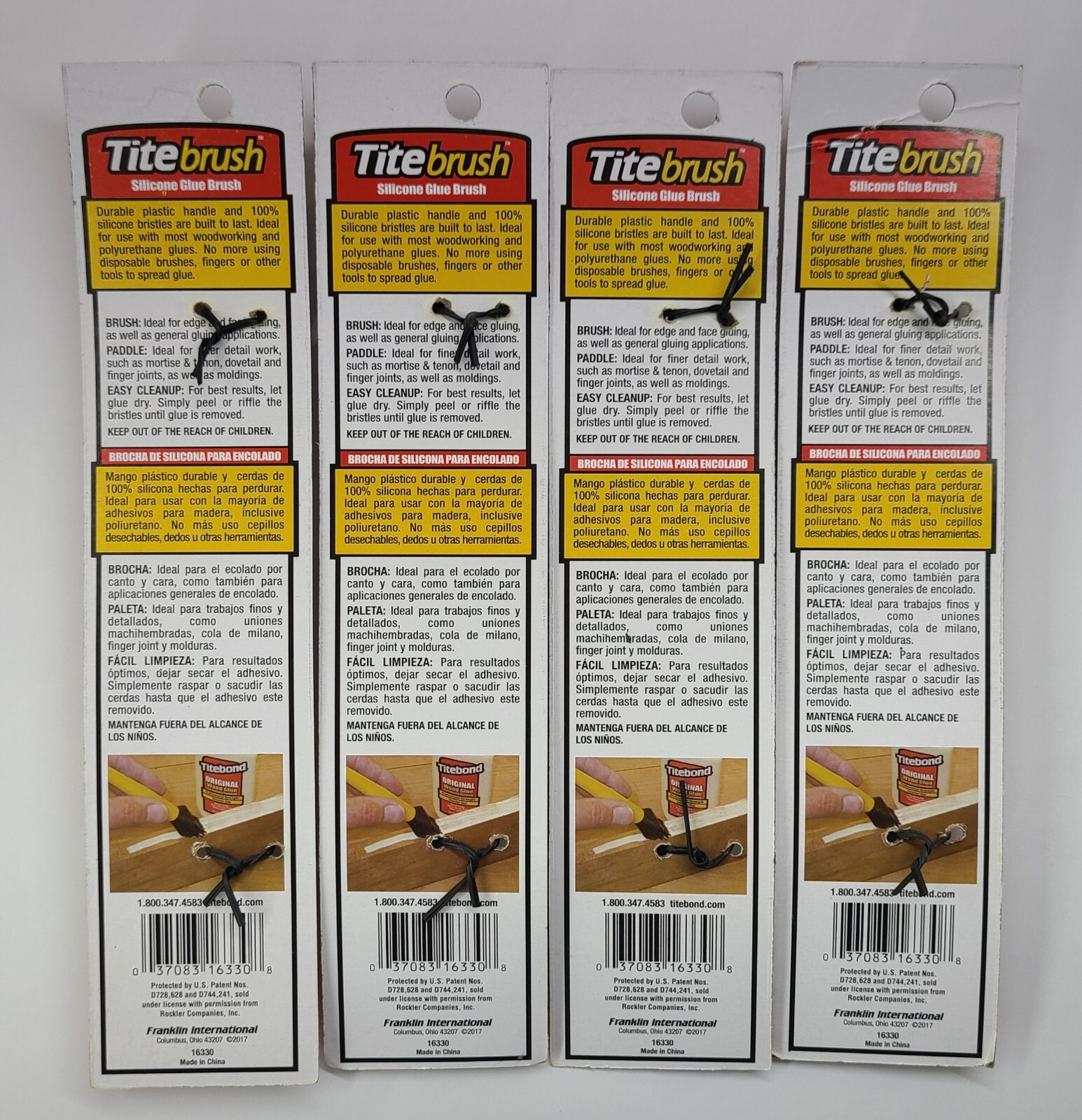4x Titebond TiteBrush Silicone Glue Brush Applicator 16330 New FREE SHIPPING