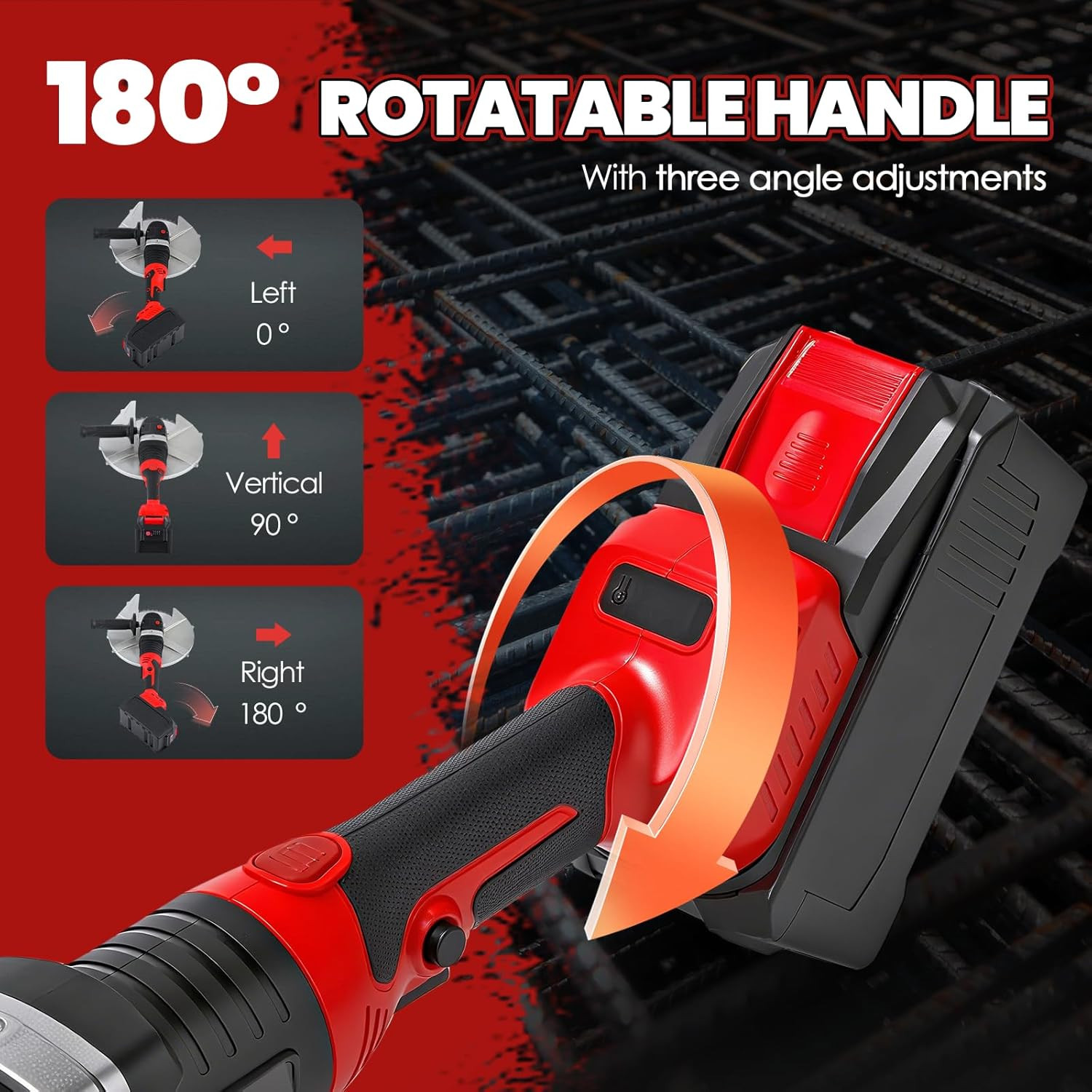 36V Cordless Rebar Cutter – Fast Cuts in 4-5 Seconds, Portable Case Included