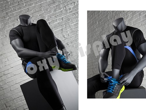 Male Fiberglass Headless Athletic style Mannequin Dress Form Display #MZ-NI-5