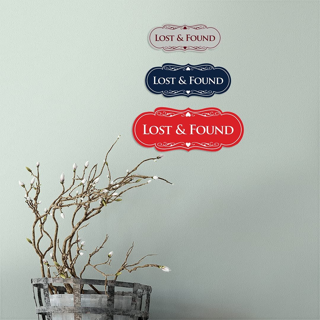 Designer Lost & Found Sign Black Gold – Large