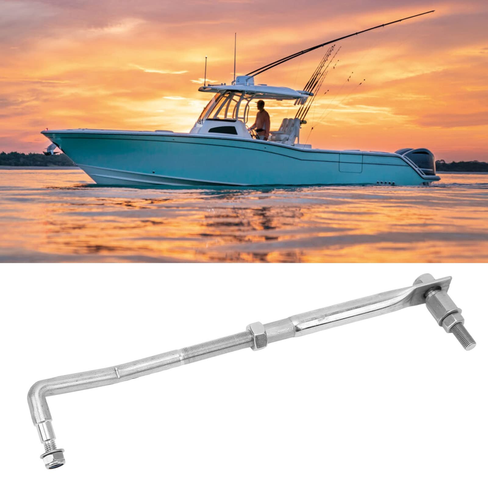 Outboard Motor Steering Link, 265‑315mm Adjustable Stainless Steel Material, …
