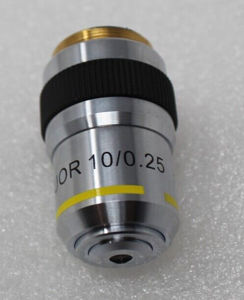 NEW AMSCOPE FLUOR 10 0.25 160/0.17 Microscope Objective Lens