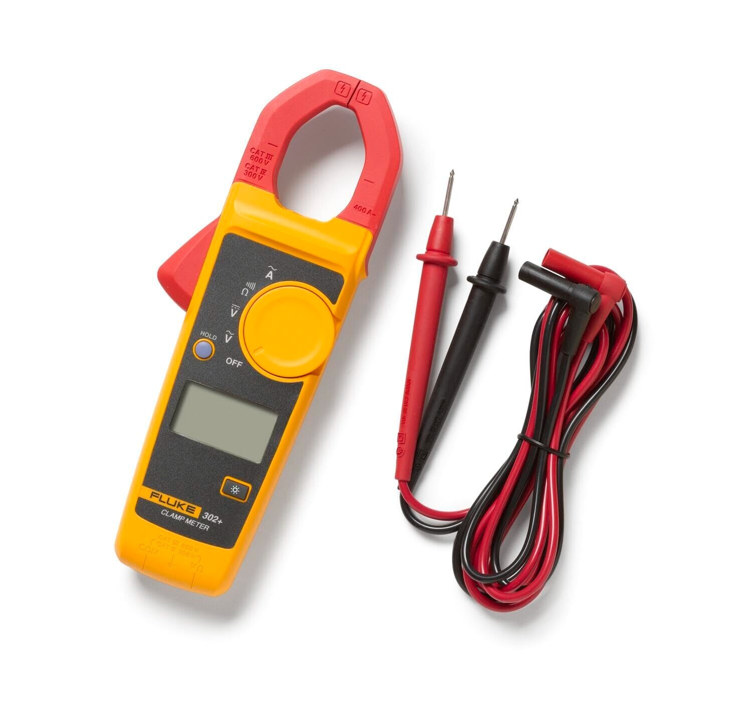 Fluke 302+ Plus Digital Clamp Meter Tester AC / DC Volt Amp Multimeter AC400A