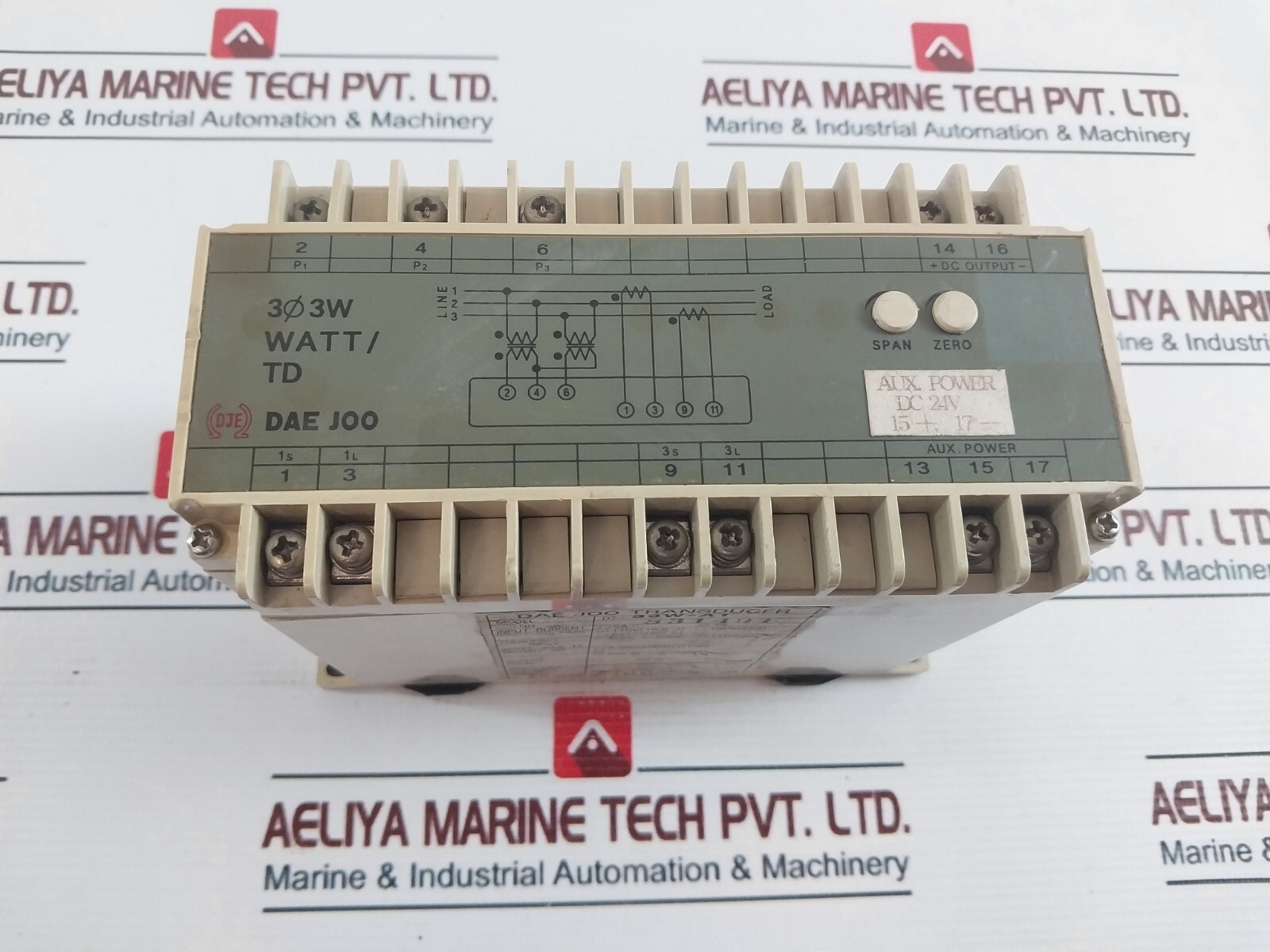 DAE JOO DT-33W-A1 TRANSDUCER 110V-220V 50-60HZ 4-20MA OUTPUT DC24V AUX.POWER