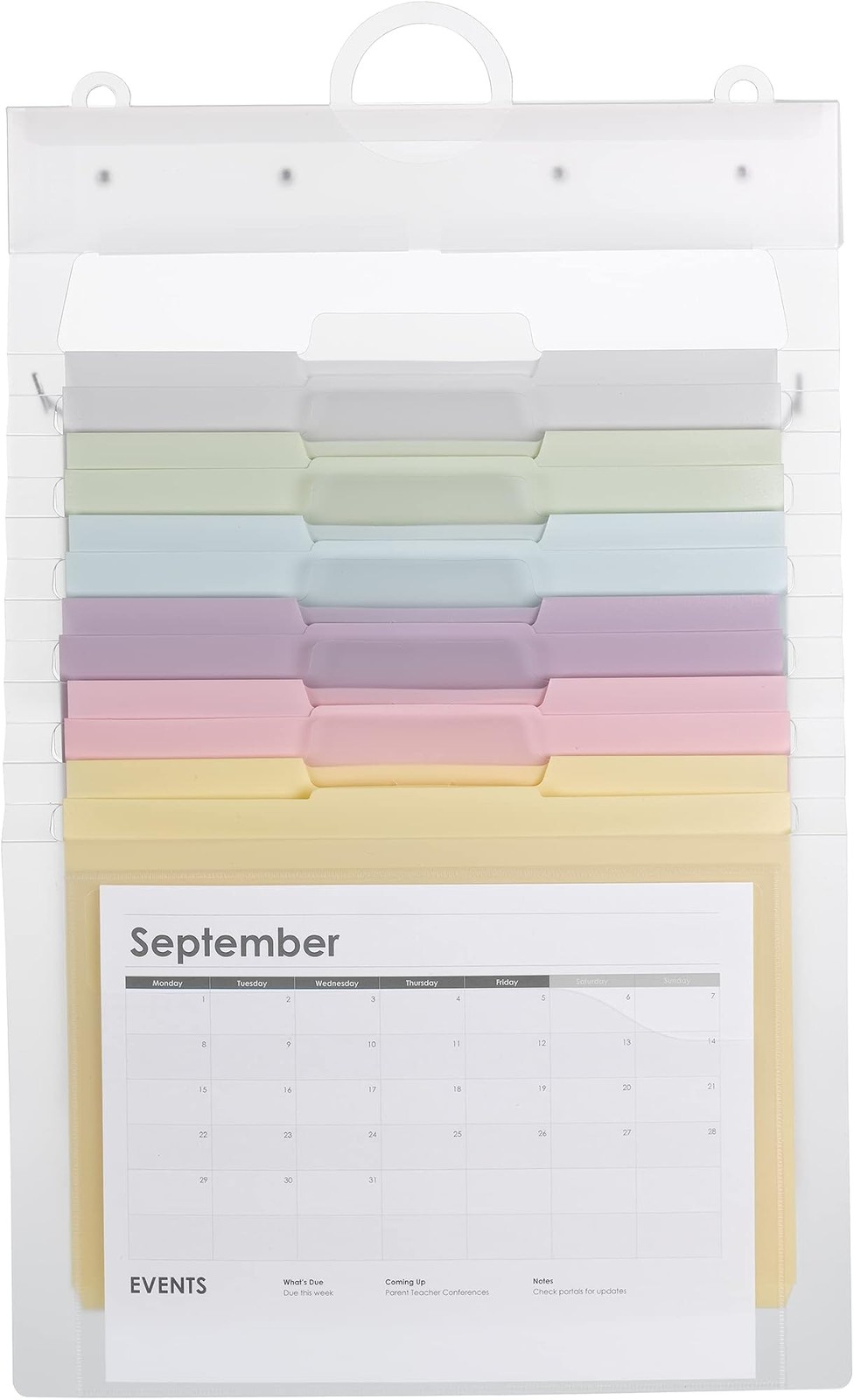 SMEAD Cascading Wall Organizer Gen 2, 6 Pockets, Letter Size, Pastel (92064)