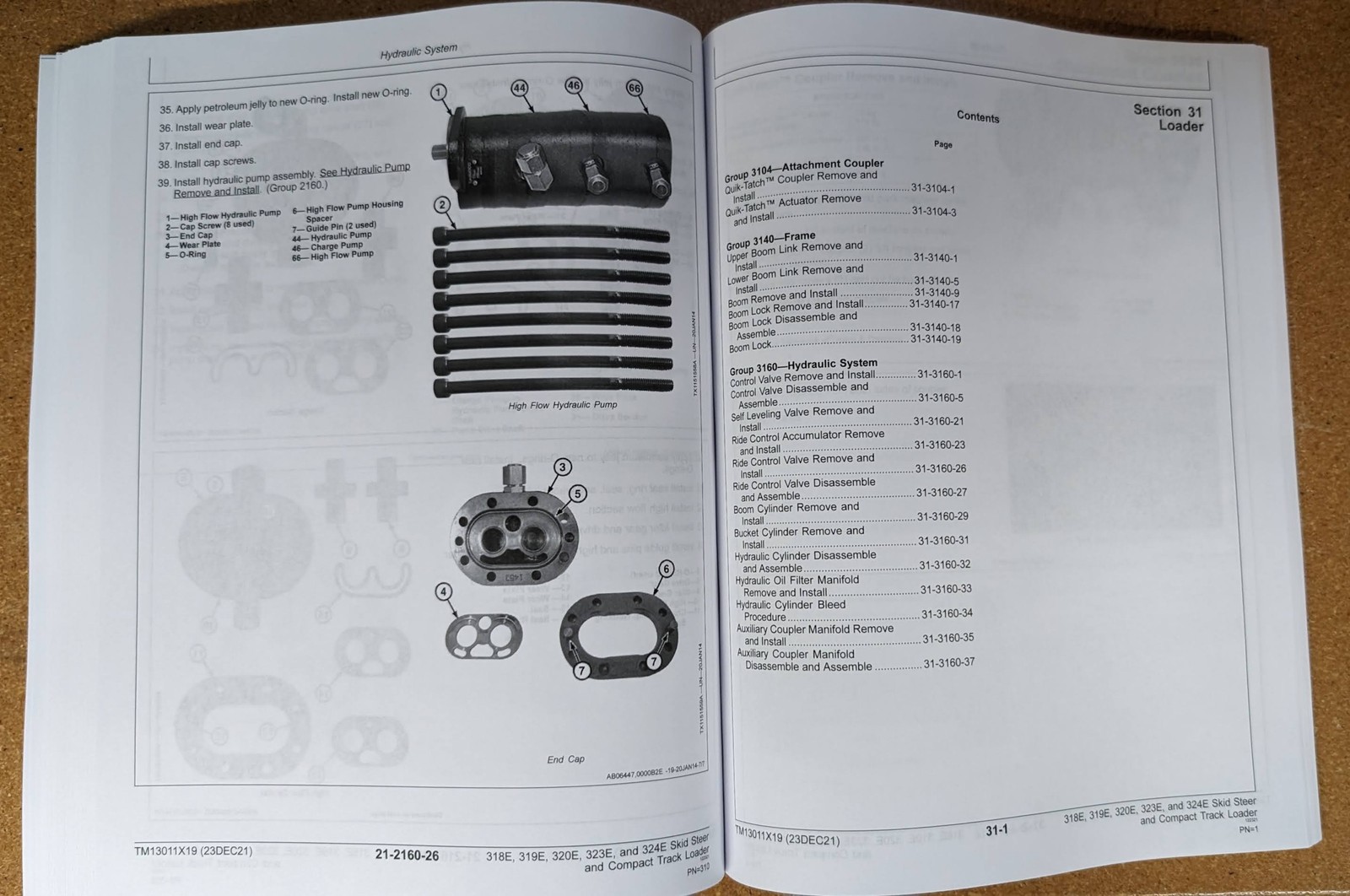 John Deere 318E 319E 320E 323E 324E EH Skid Steer Tech Service Manual TM13011X19