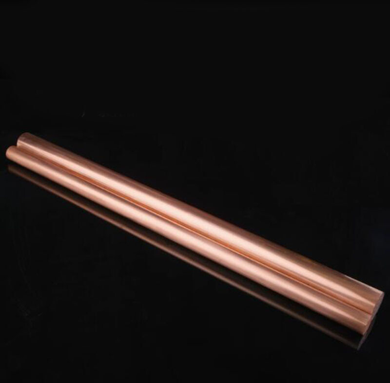 12mm – 100mm Dia T2 Purple Copper Round Rod Bar Electrode Rod Length 100-400mm