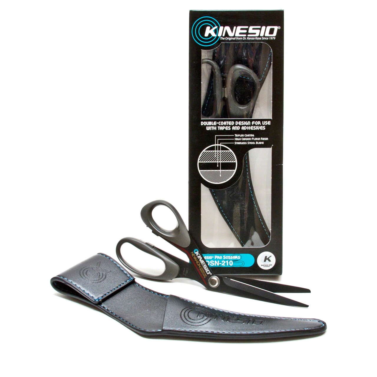 Kinesio Pro Kinesiology Scissors: right-handed scissors with holster (Black)