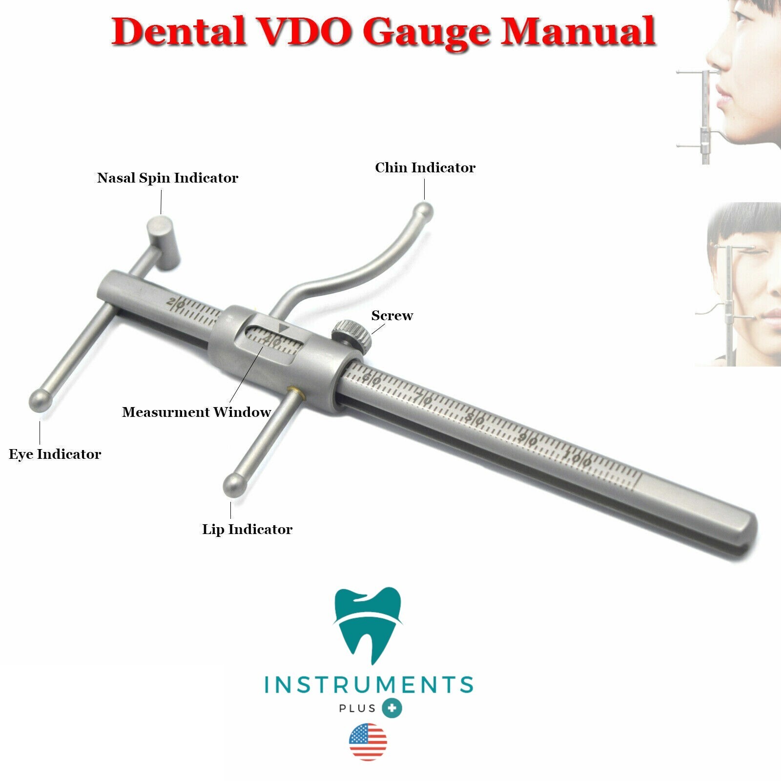 Dental VDO Ruler Gauge Premium Grade High Quality Material Stainless Steel NEW