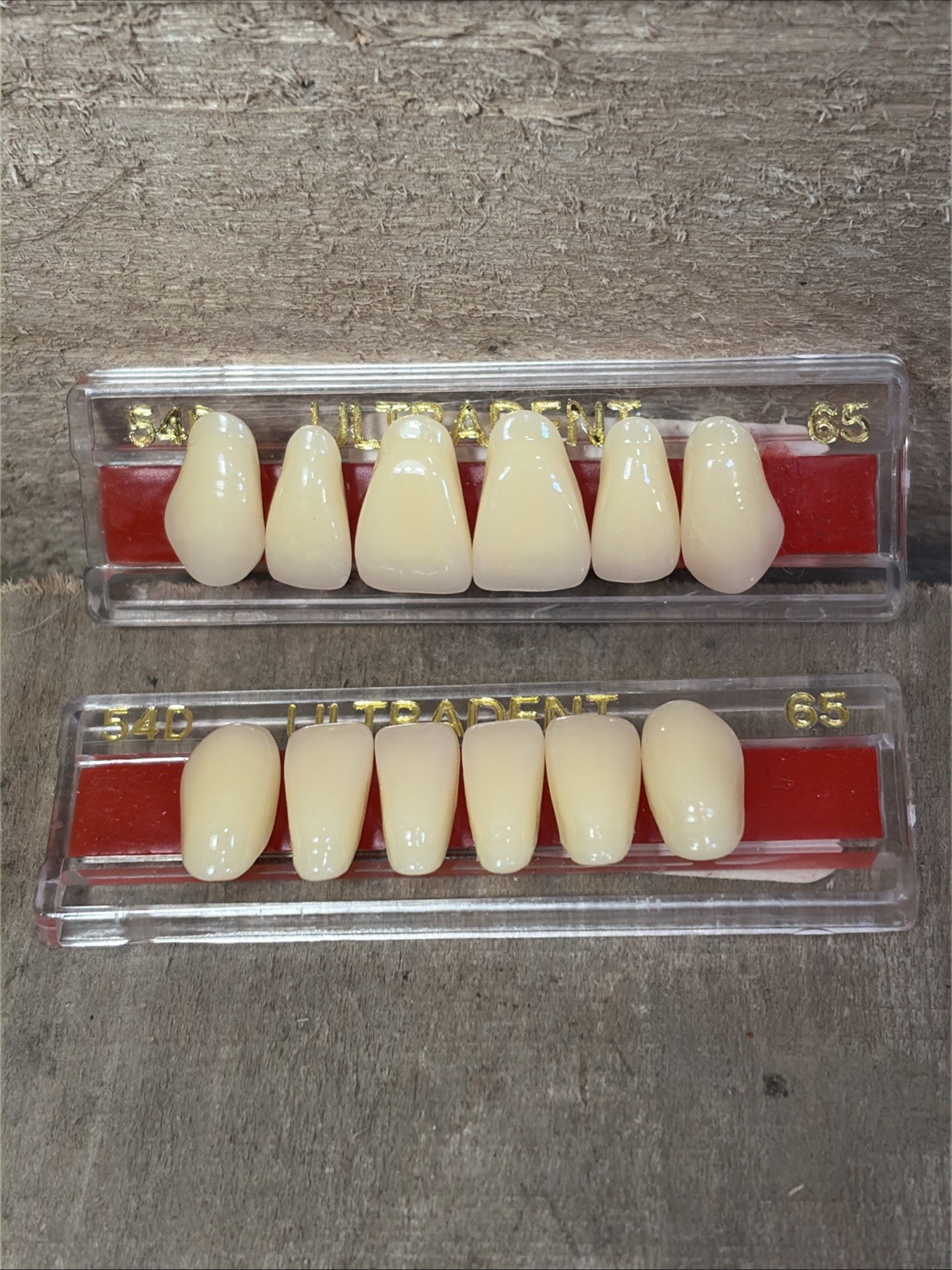 Ultradent Synthetic Polymer False Teeth 2 Sets of 12 – 24 Total Size 42D 54D 65