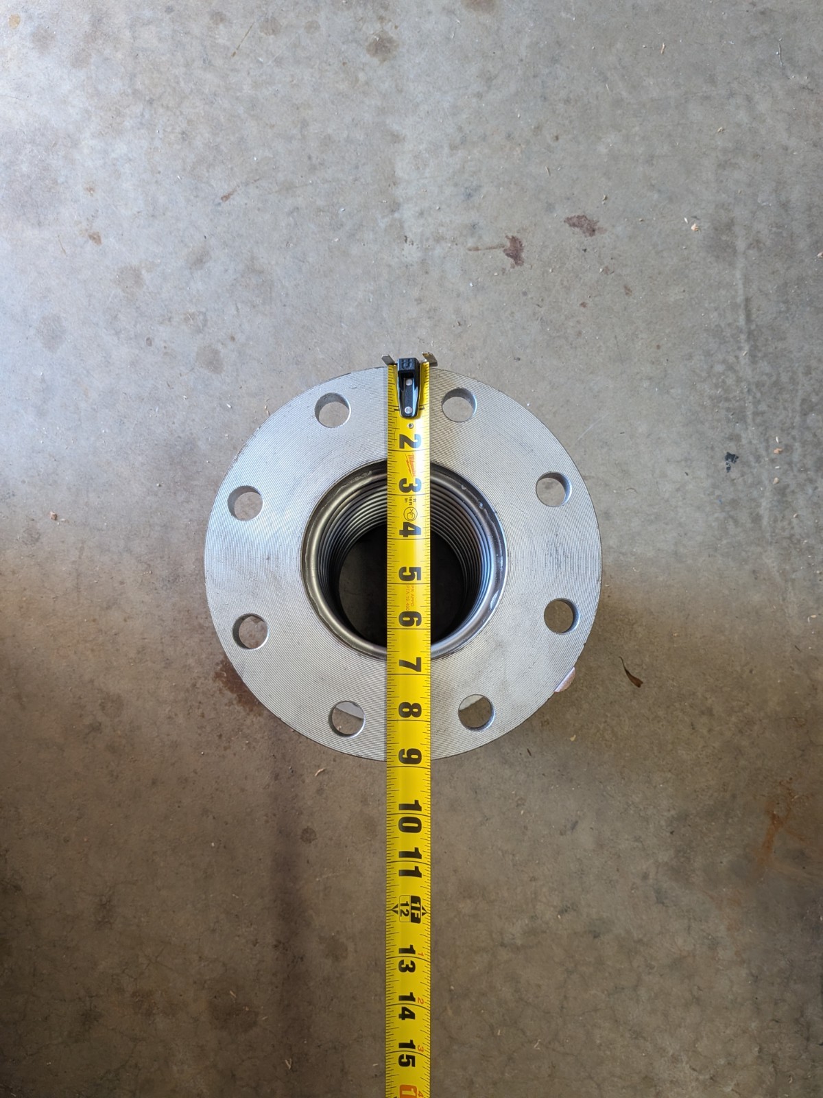 Lead Free, 150PSI 4″IDX9″OD(Flange Diameter 8 3/4″L Stainless Braided Pump Fitng