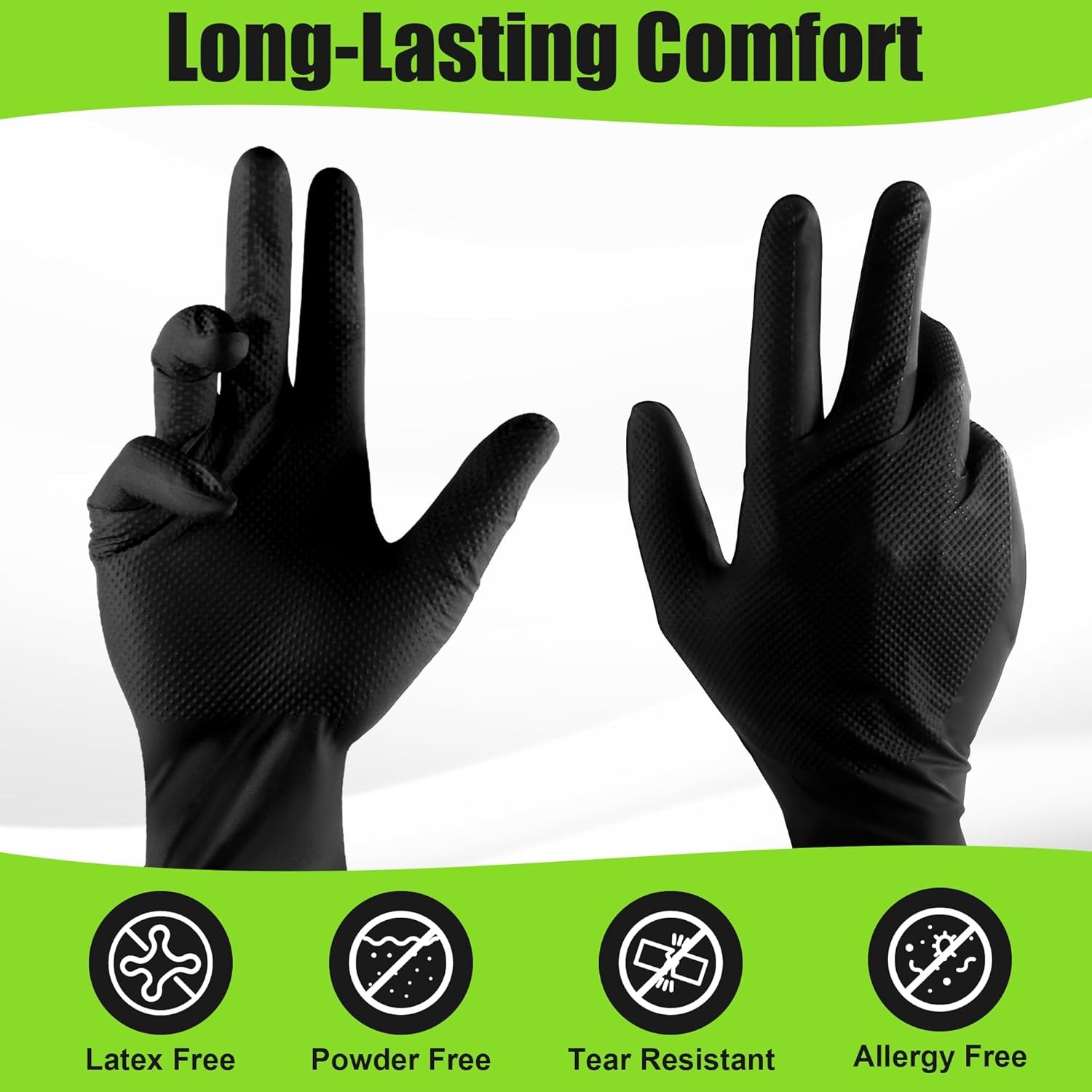 TREEGO 10 Mil Nitrile Gloves Large Disposable Heavy Duty