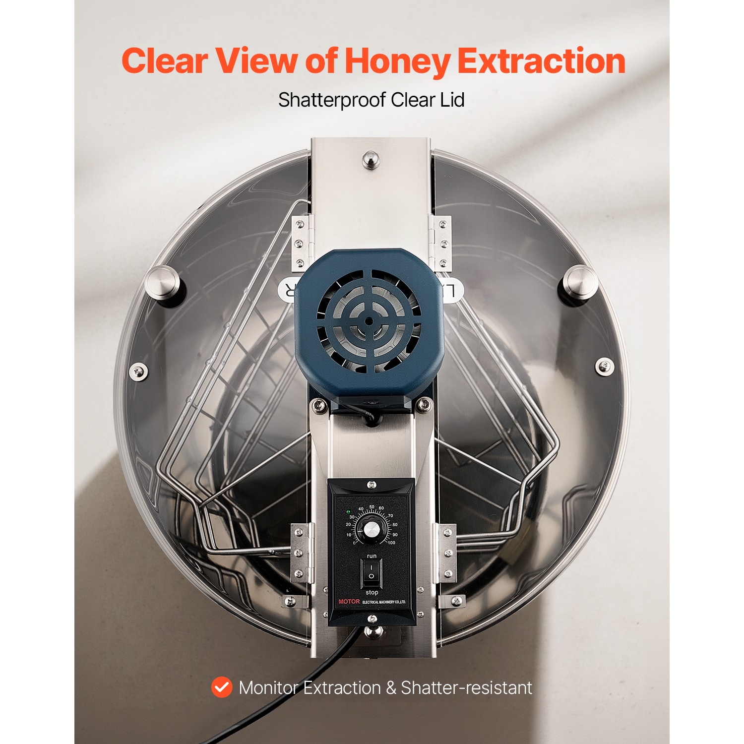 Electric Honey Extractor 3 Frame Beekeeping Honeycomb Spinner Stainless Steel