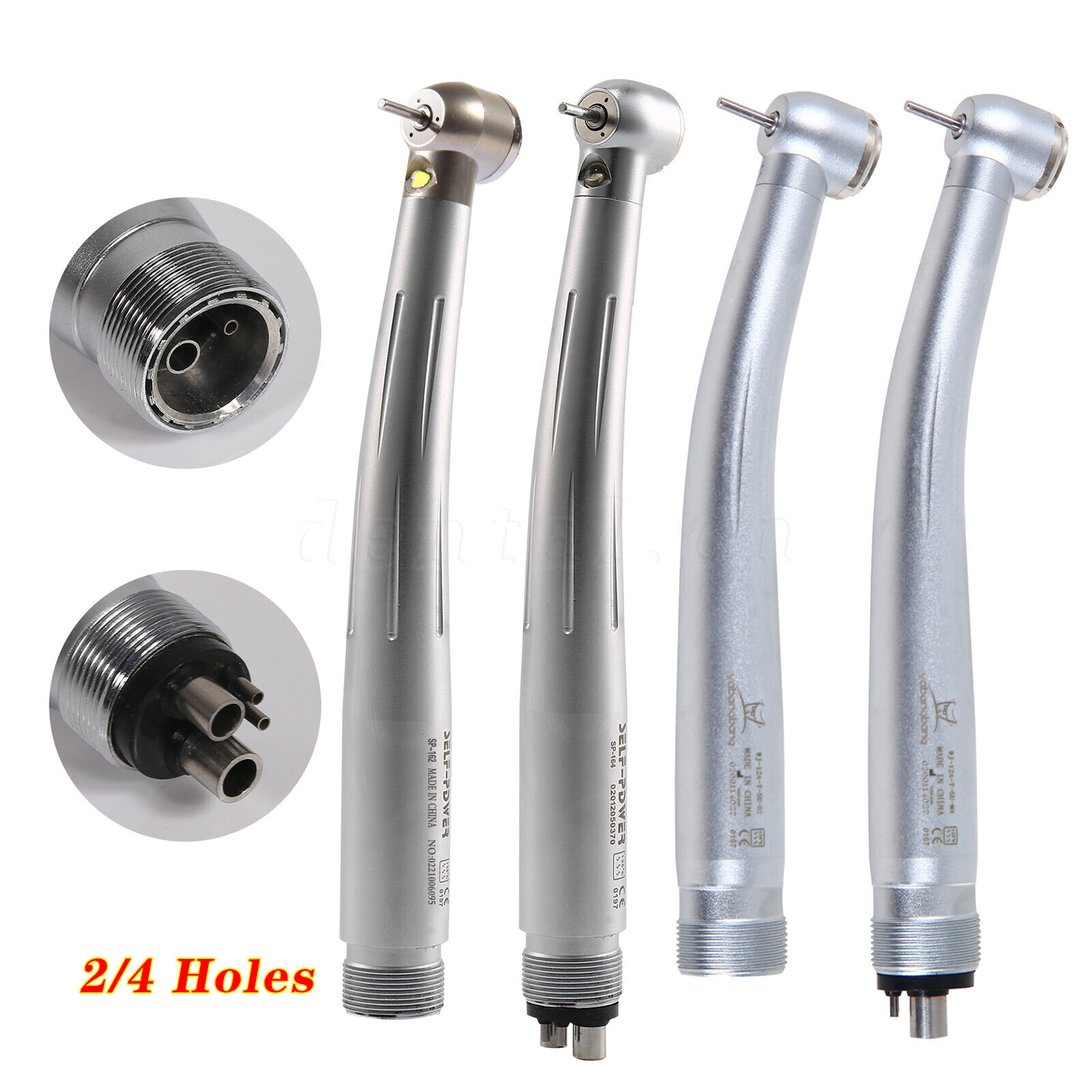 Dental Fiber Optic LED E-generator/ High Speed Handpiece Push Button 2/4 Holes