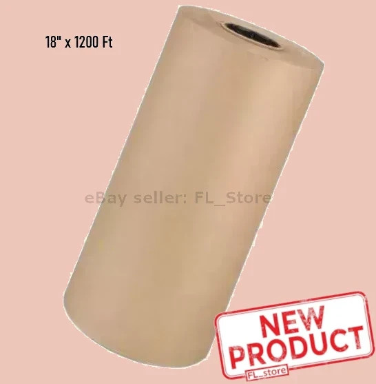18″ x 1200 feet Brown Kraft Paper 30 lb Basis Weight Roll Packaging Shipping NEW