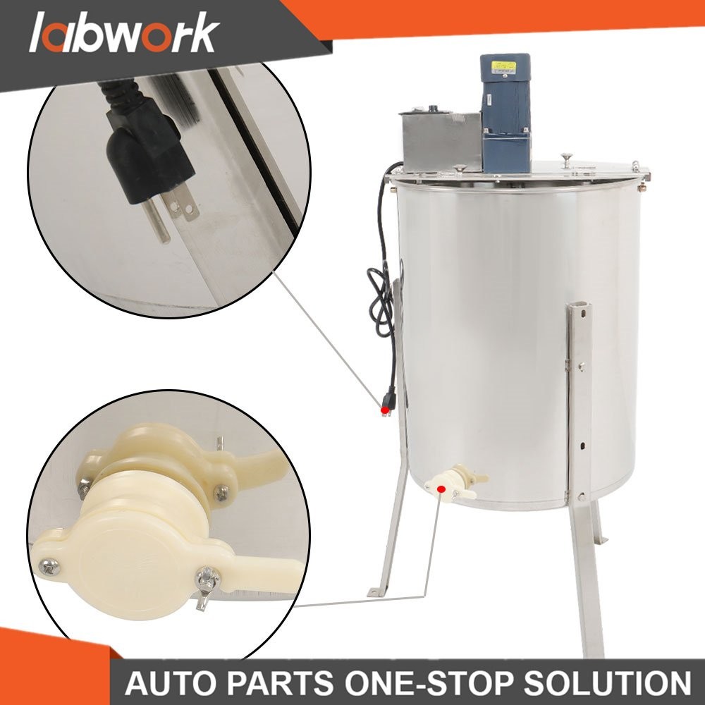 Labwork Stainless Steel Electric Honey Extractor Beekeeping Equipment 4/8 Frames