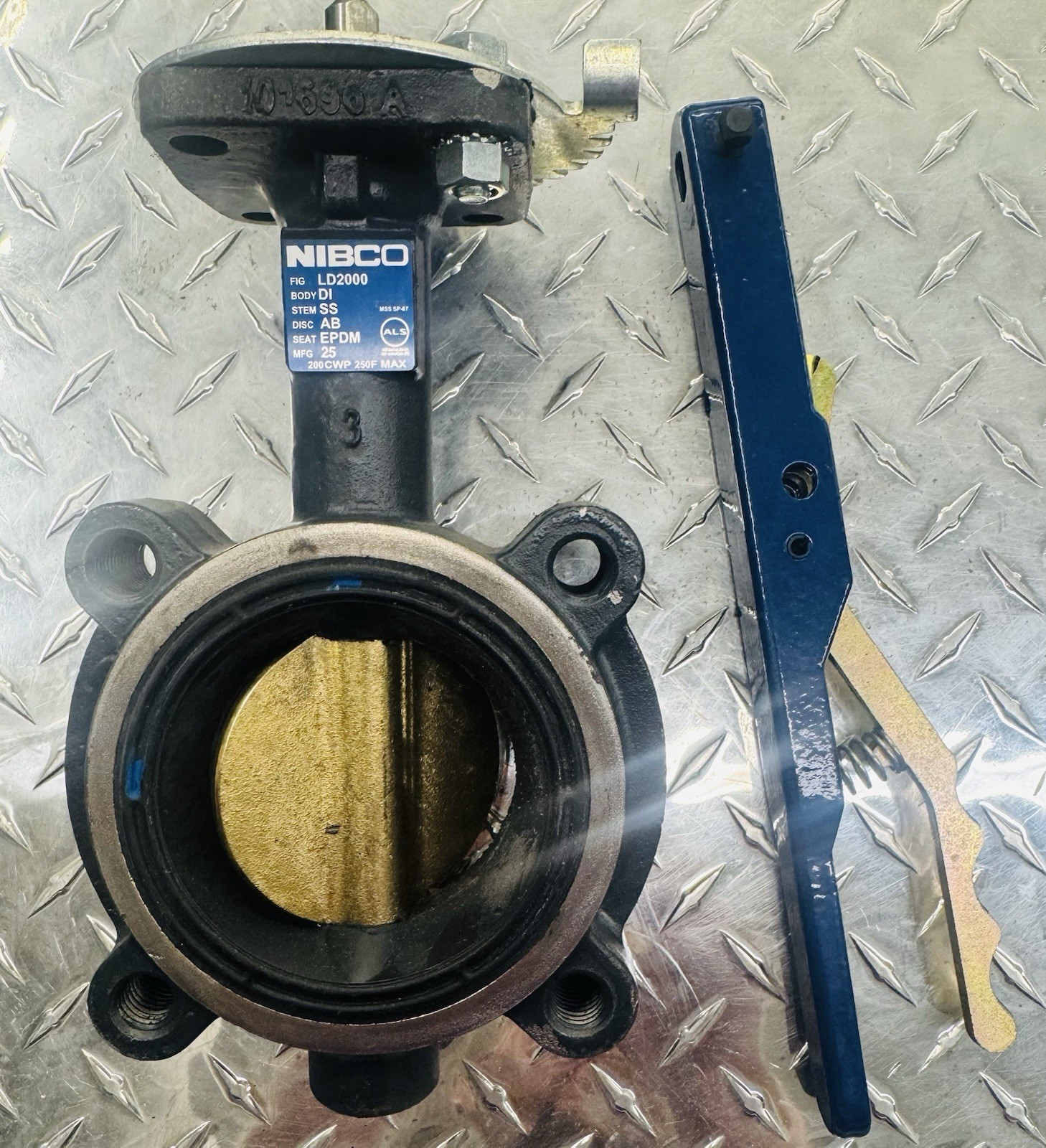 Nibco 3” Ductile Iron 200# Lever Operated Lug Butterfly Valve LD2000