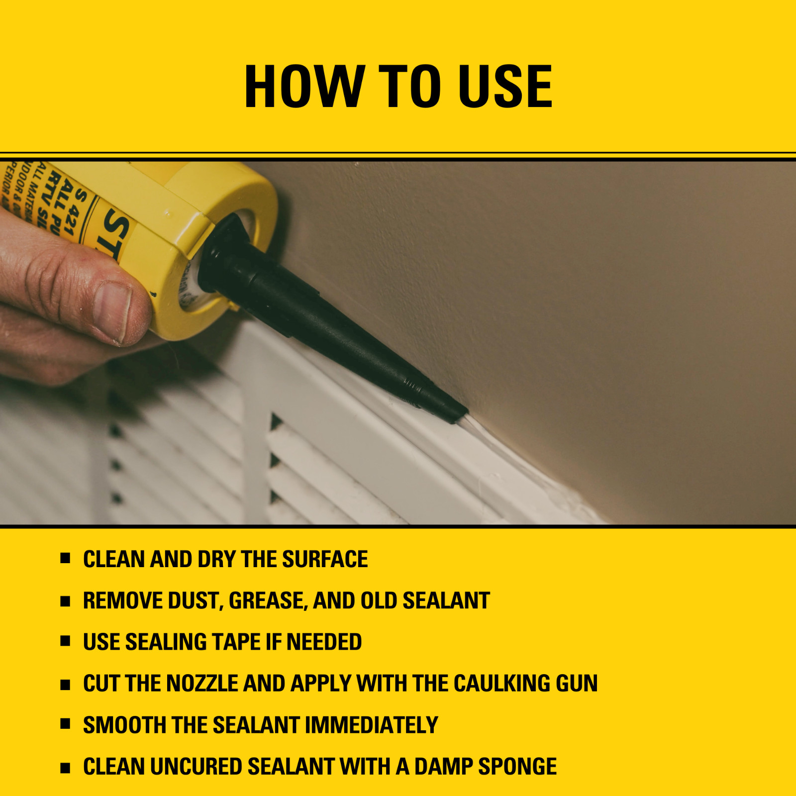 Stanley S421 All Purpose RTV Silicone Sealant Acetoxy Cure, 10.1oz 24 Pack Clear