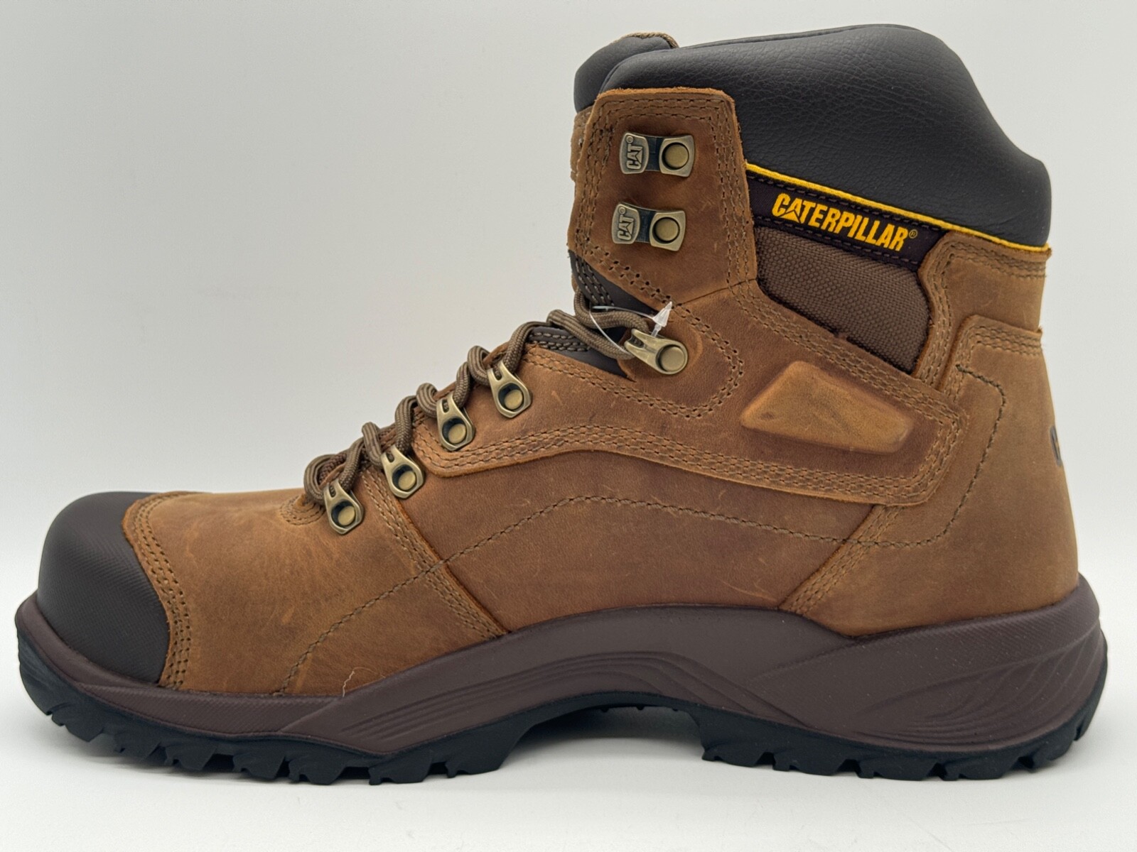 NEW CATERPILLAR Diagnostic Hi SZ 12 W MEN STEEL TOE IN DARK BEIGE P89940
