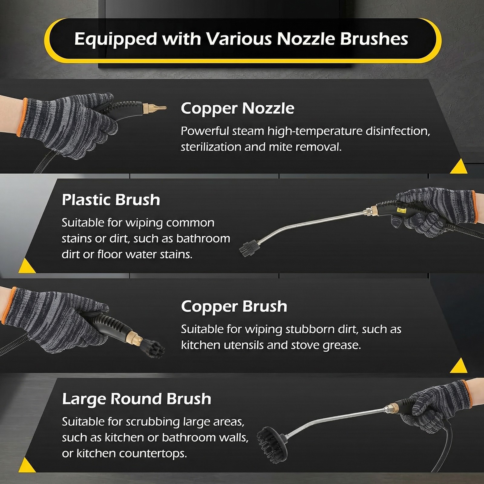 Steam Cleaner, 2500W High-Pressure Handheld Household Steam Cleaner