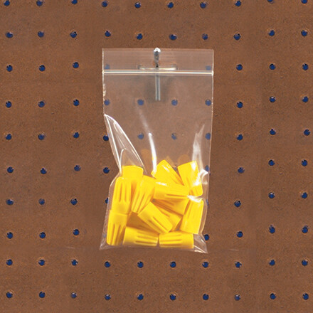 2.5 x 3″ Clear Reclosable Poly Bag w/ Hang Hole 4Mil Zip Plastic Baggies 1000/Pk
