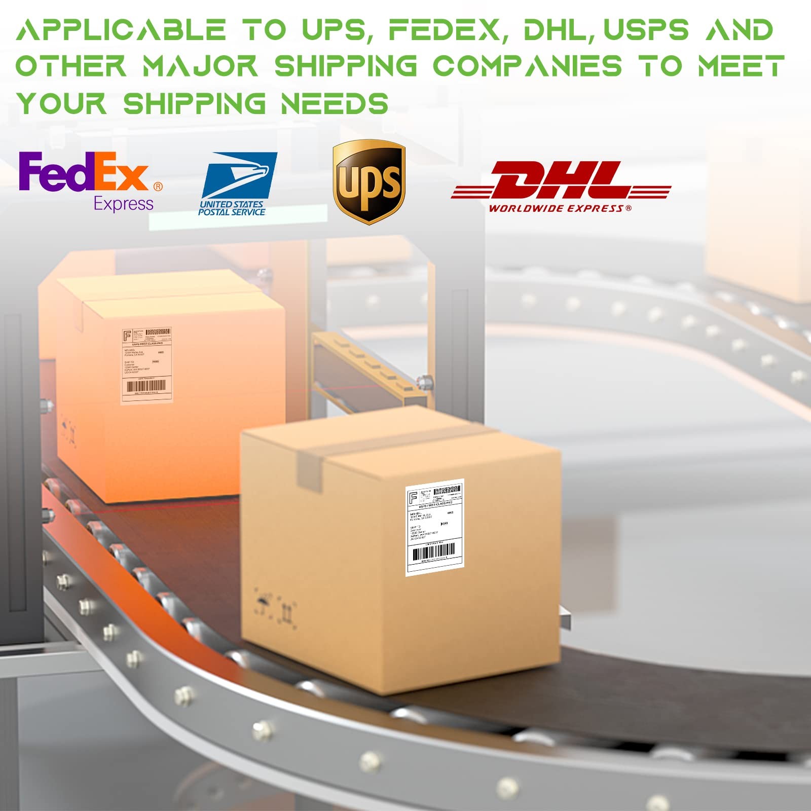 MFLABEL 4×6 Direct Thermal Shipping 450 Labels/ Rolls, 450 Rolls