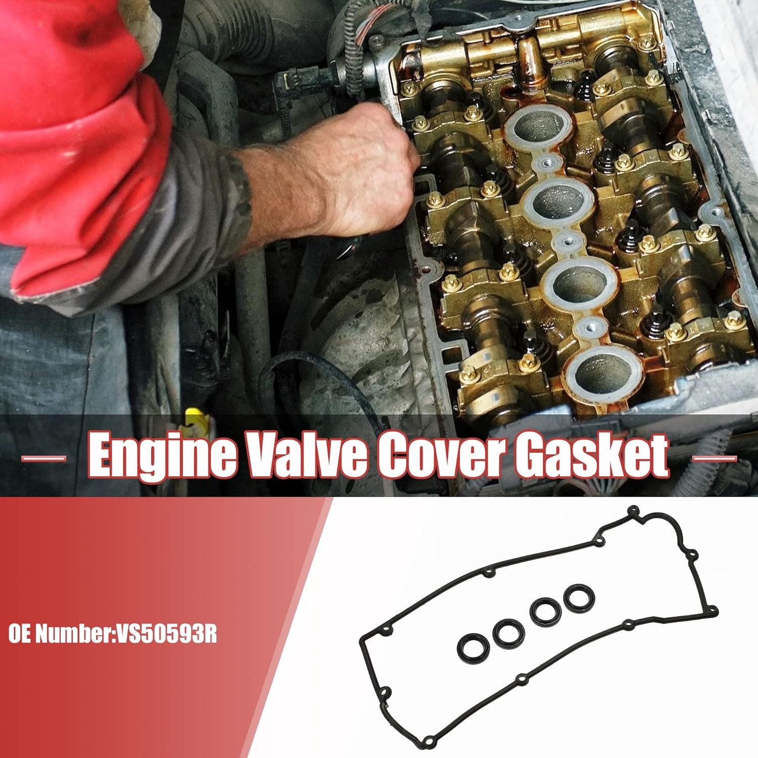 1 Set VS50593R Engine Valve Cover Gasket for Accent Base 2003-2004 for Accent GL