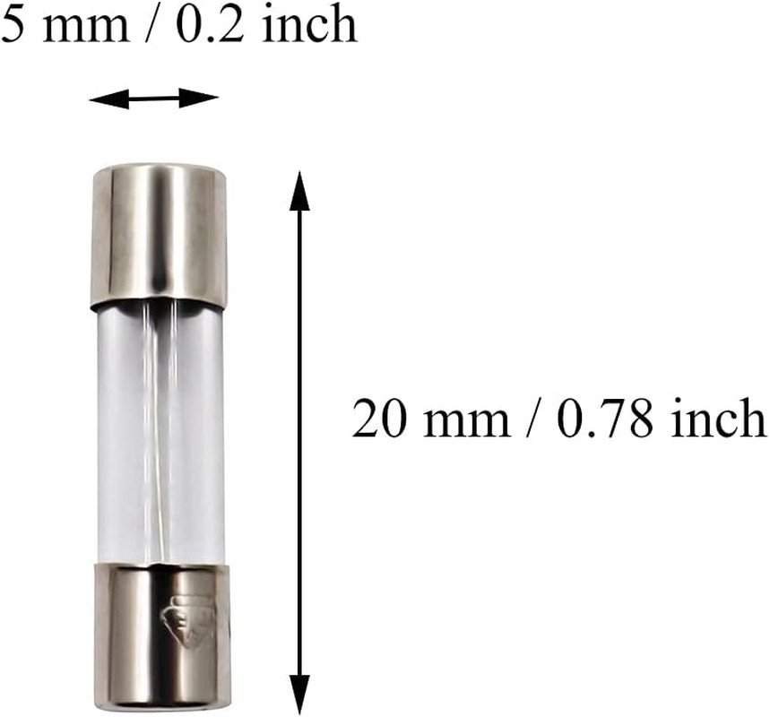 10 Pack F3AL Fast-Blow Fuse 3A Max 3Amp 125V Glass Fuses 0.2 X 0.78