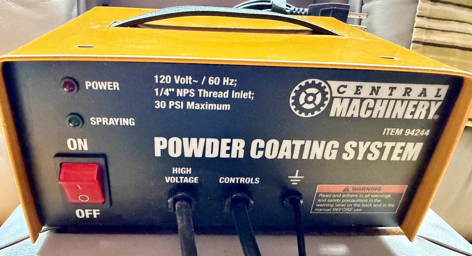 Central Machinery 94244 Powder Coating Electrostatic Gun Foot Pedal ⭐️ Tested ⭐️