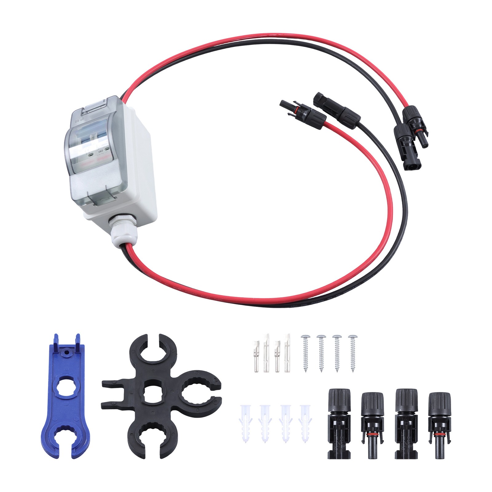 1000V 60A Solar Disconnect Switch, IP65 Weatherproof Breaker Box for PV Outdoor