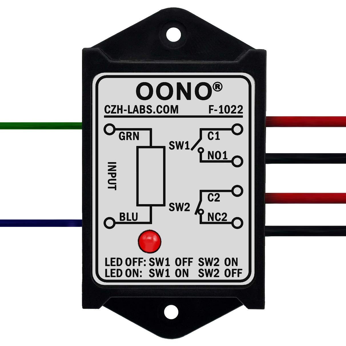 DPST Power Relay Module 8A AC/DC 12V Control Screw Mount LED Indicator