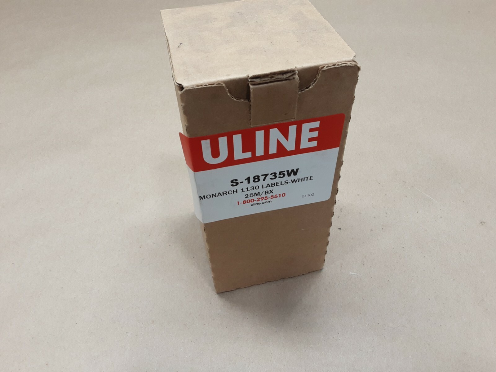 1 BOX 10 rolls ULINE S-18735W MONARCH 1130 LABELS WHITE 25M/BX #164TAW B22PR3