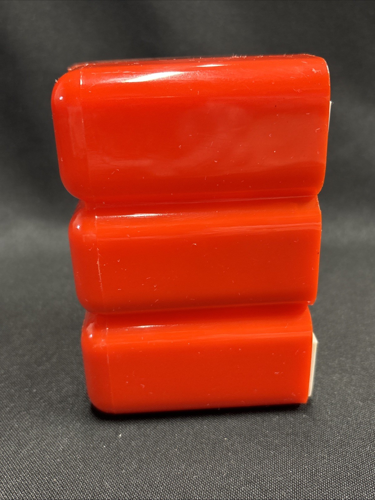 Vtg Red Plastic Mini Drawers Desk Organizer Caddy Made in Hong Kong