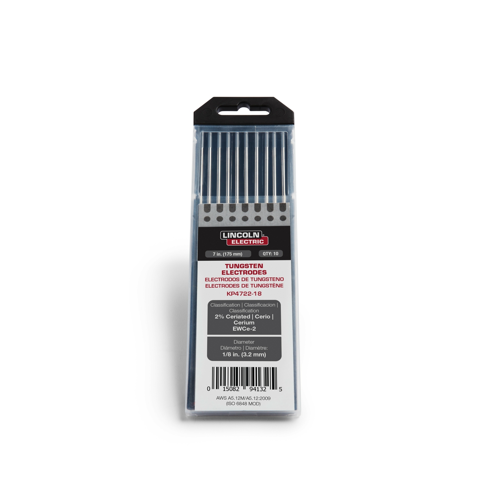 Lincoln 2% Lanthanated Premium 1/8″Tungsten Electrodes 10 Pack – KP4721-18