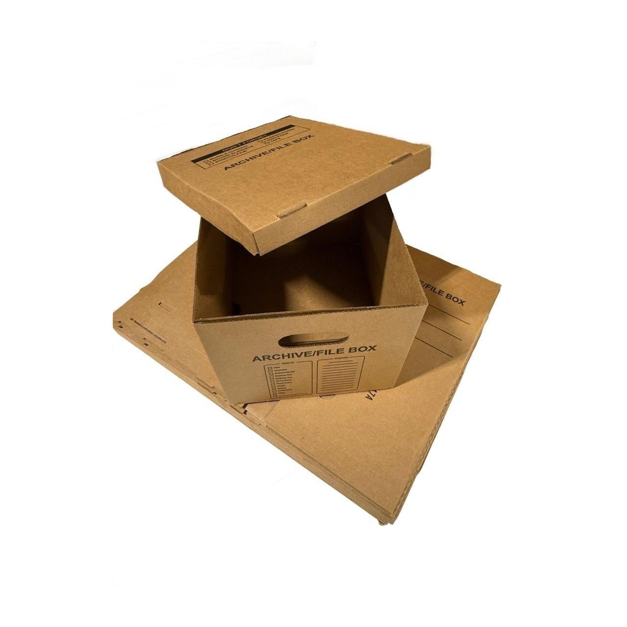 50 – Pack 15x12x10 Small Standard File Storage Moving Box with Lid Letter…