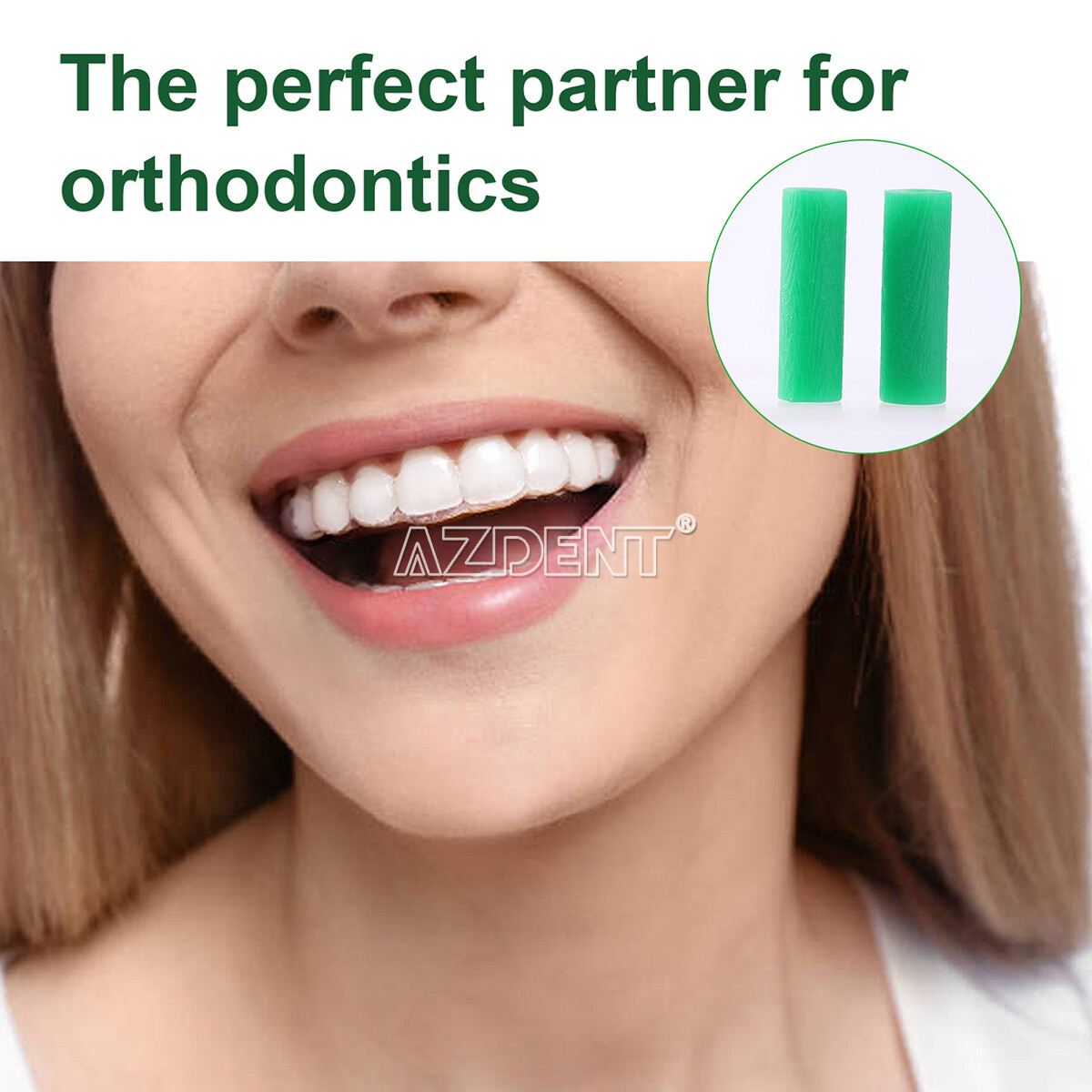 Dental Orthodontic Brackets Braces Aligner Trays Chewies Green/Mixed Colors